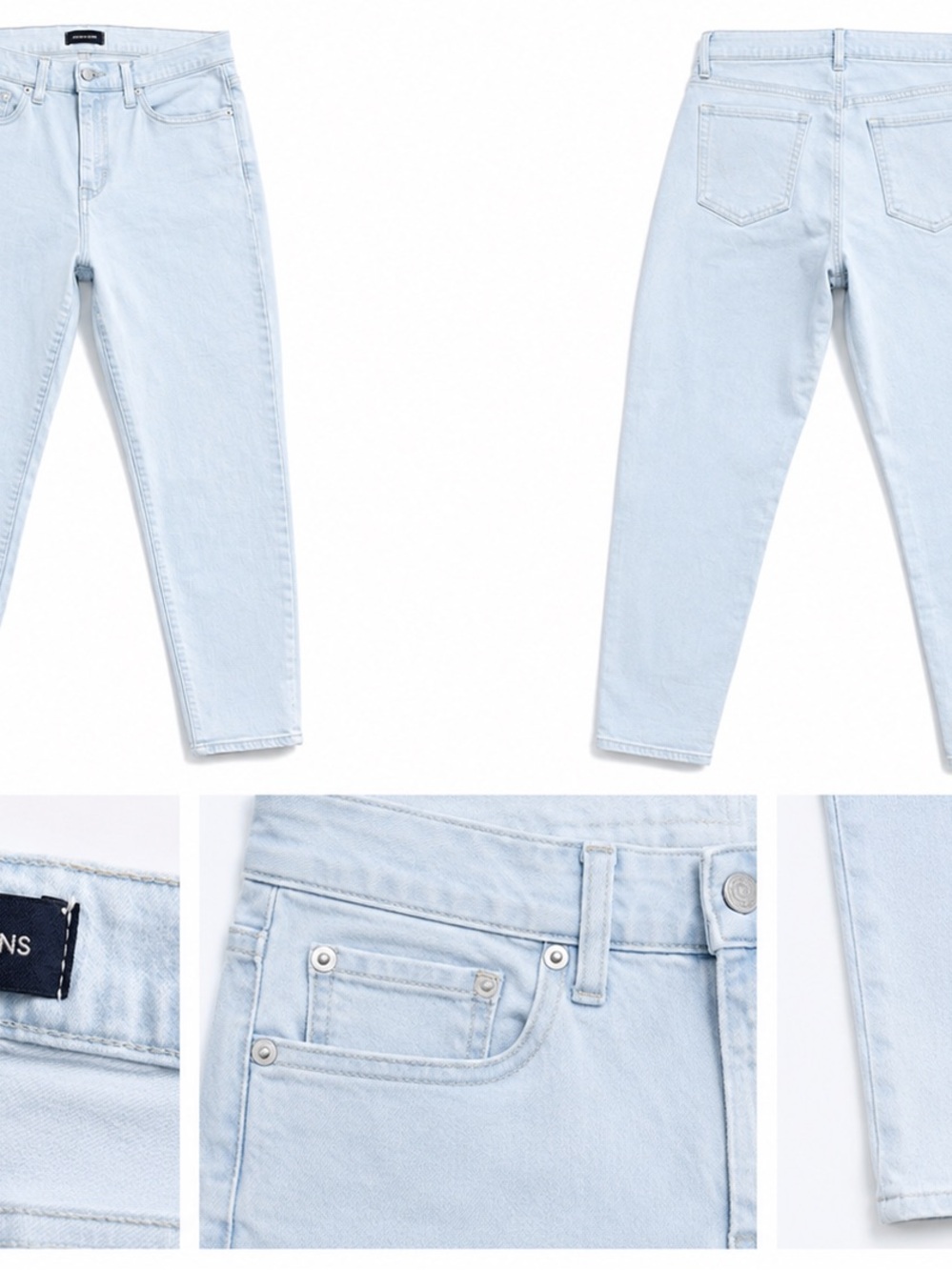 J. Crew Light Blue High-Rise Cropped Slim Jeans